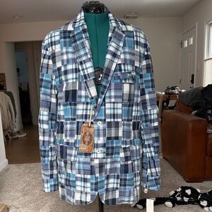 Ralph Lauren Blue Label Multi-Blue Plaid Jacket